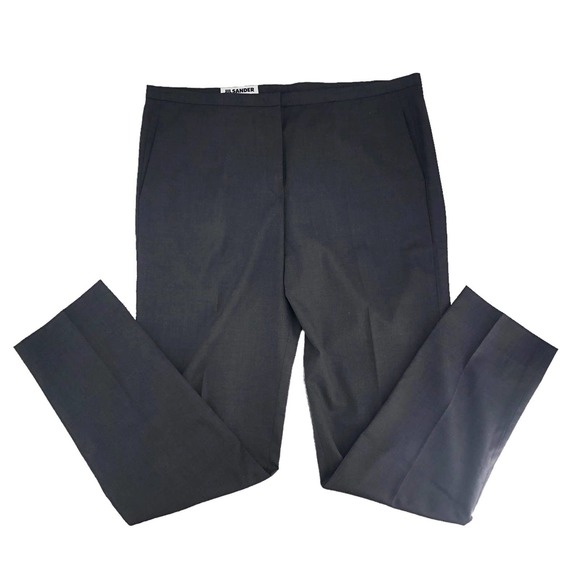 Jil Sander Womens Size 8 Professional Dark Grey Wool Trouser Pants Made in Italy - Picture 1 of 7